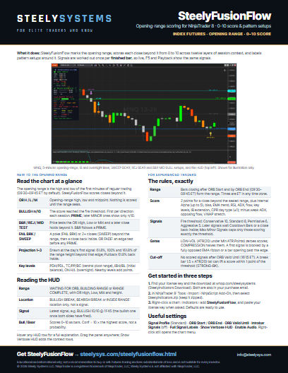 SteelyFusionFlow one-page guide, first page