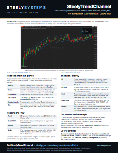 SteelyTrendChannel one-page guide, first page